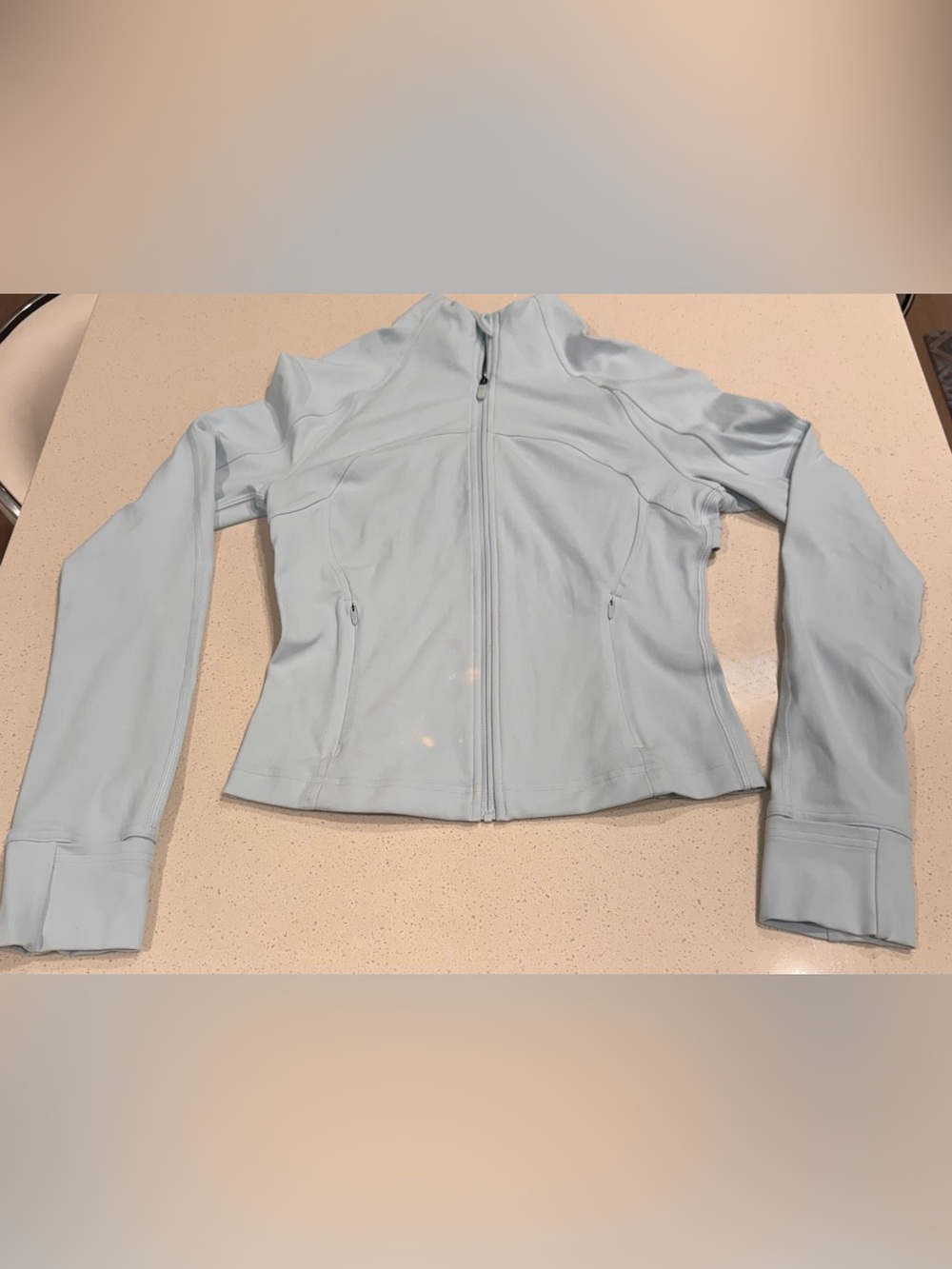 Lululemon Light Blue Nulu Define Jacket Size 6 FLAWED